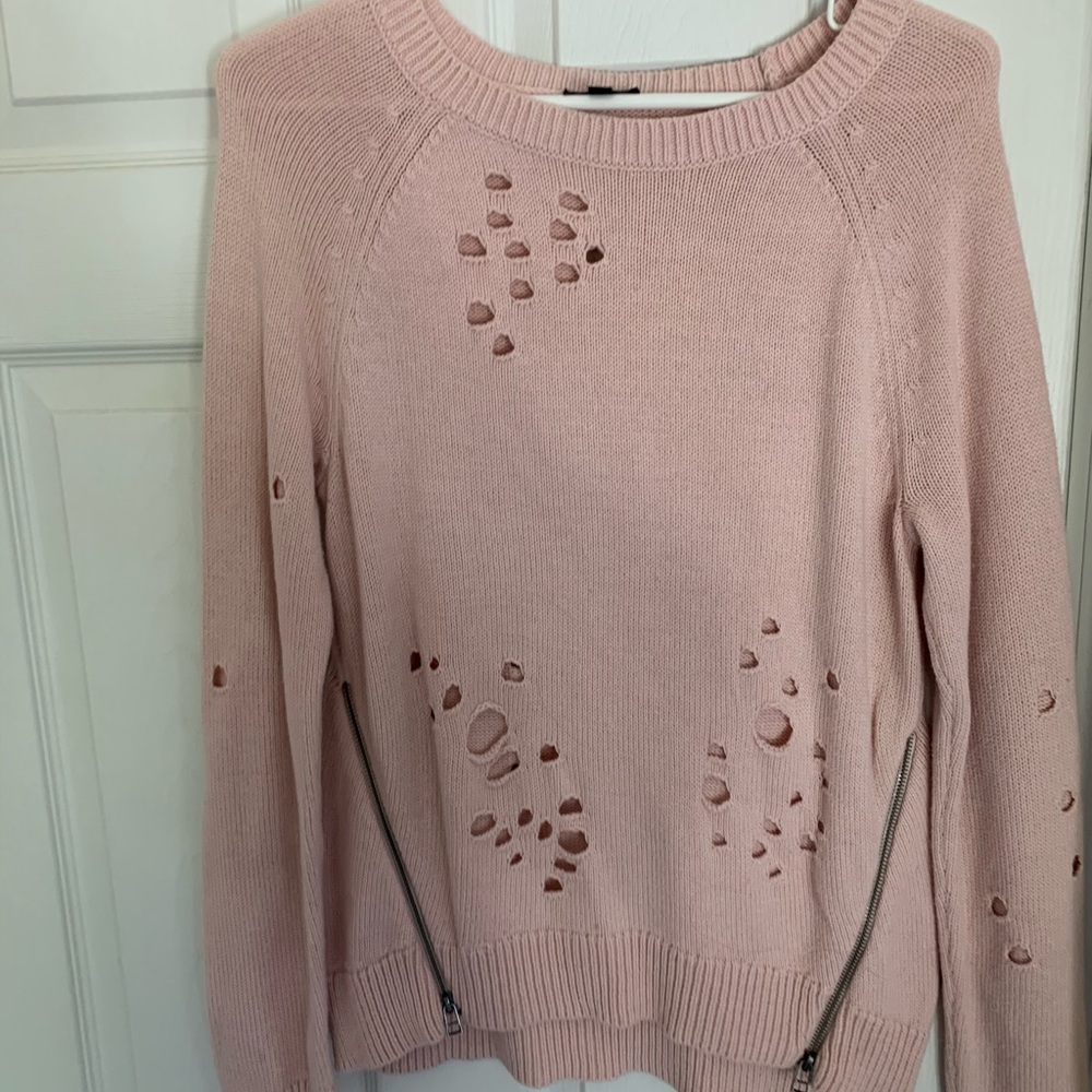 light pink express sweater